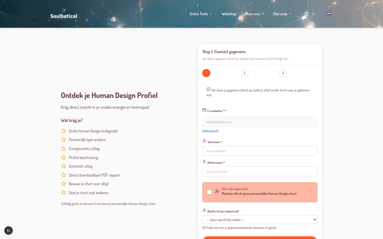 Creează-ți gratuit harta Human Design